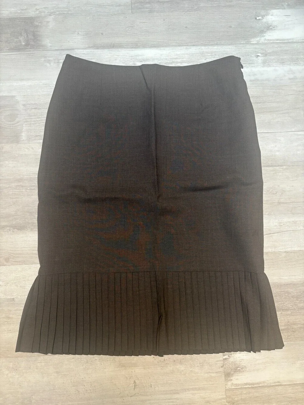 Alfani Women’s Size 6 Brown Pleated Hem Knee Length Career Skirt